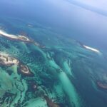 vue arienne nuances de bleu